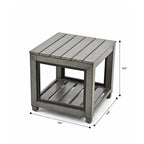 Outdoor Distressed Aluminum Patio Side Table