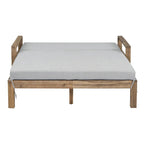 1-Piece Wooden Outdoor Daybed with Fabric Cushions