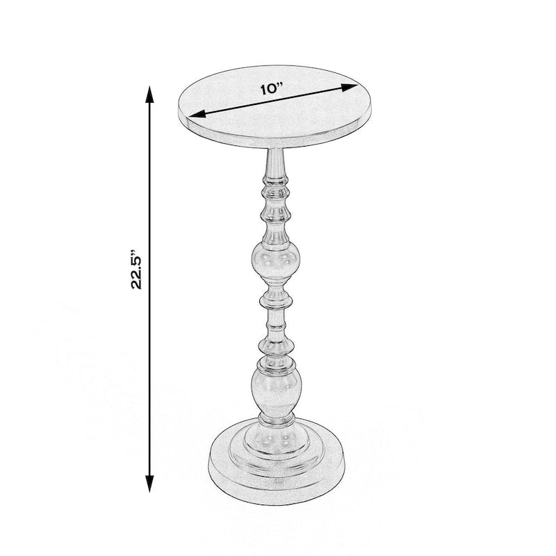 Darien Outdoor Round Pedestal Side Table
