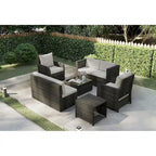 Patio 12-piece Rattan Conversation Sectional Sofa Set With Cushion