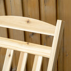 Outdoor 2 Pieces Bistro Set,Wooden Rocking Chair Set with Rocking Chair and Portable Side Table