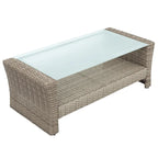 Wicker Outdoor Rattan Sofa Set with Coffee Table Patio Seats
