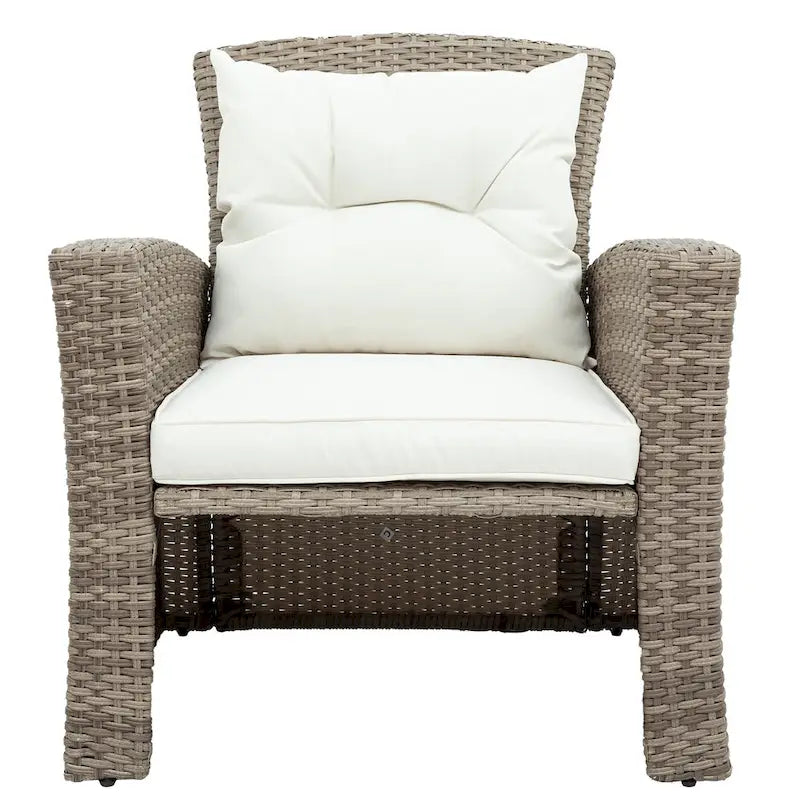 Wicker Outdoor Rattan Sofa Set with Coffee Table Patio Seats