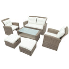 Wicker Outdoor Rattan Sofa Set with Coffee Table Patio Seats