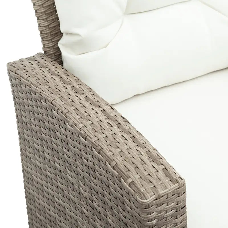 Wicker Outdoor Rattan Sofa Set with Coffee Table Patio Seats