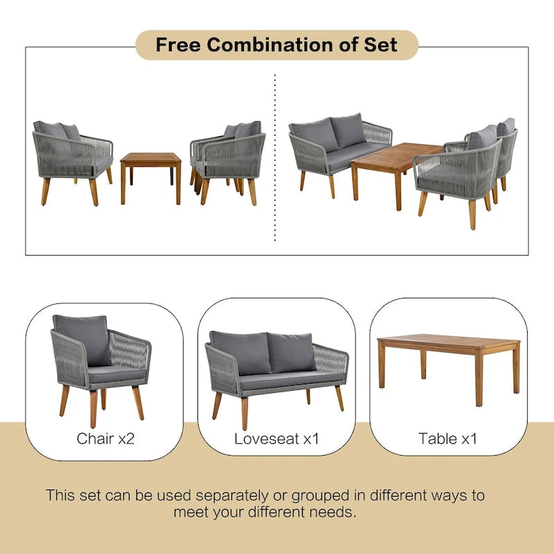 4-Piece Patio Conversation Set