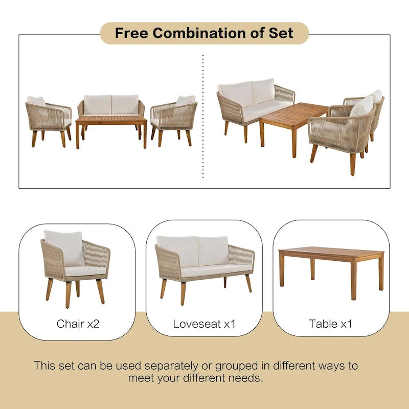 4-Piece Patio Conversation Set