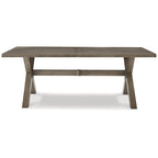 Signature Design by Ashley Beach Front Beige 5-Piece Outdoor Dining Package - 80 W x 42 D x 29 H