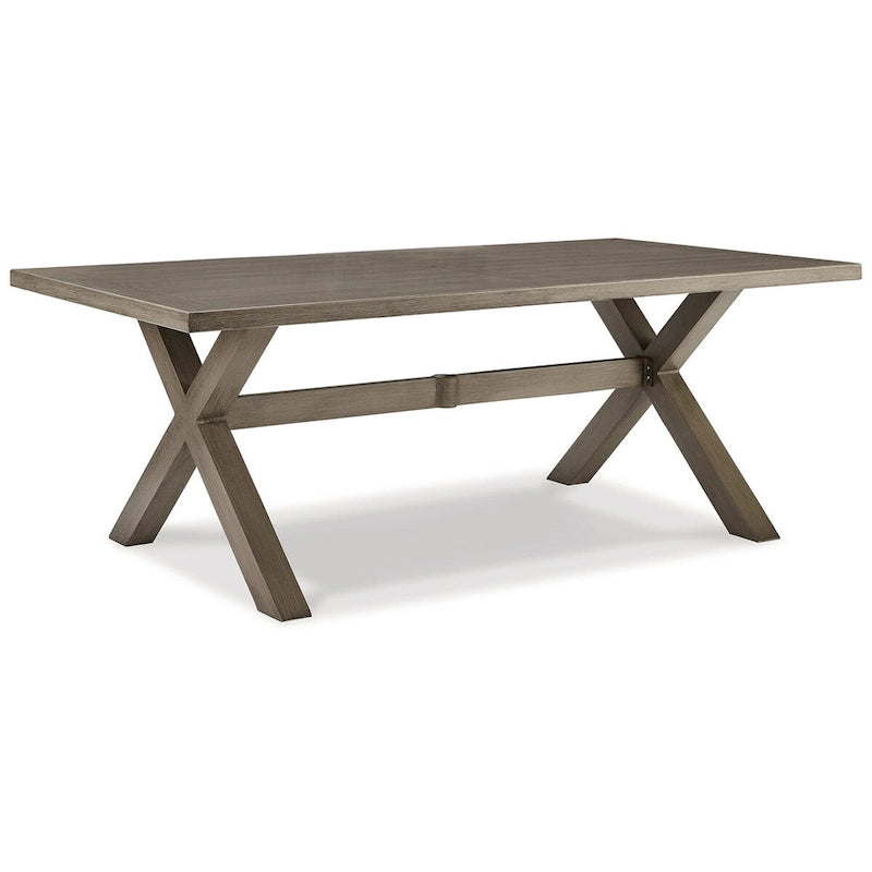 Signature Design by Ashley Beach Front Beige 5-Piece Outdoor Dining Package - 80 W x 42 D x 29 H