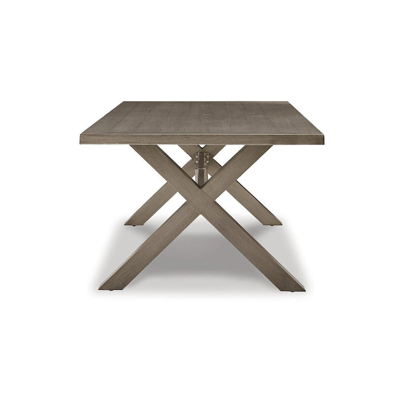 Signature Design by Ashley Beach Front Beige 5-Piece Outdoor Dining Package - 80 W x 42 D x 29 H