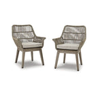 Signature Design by Ashley Beach Front Beige 5-Piece Outdoor Dining Package - 80 W x 42 D x 29 H
