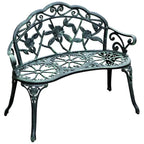 Outsunny Outdoor Bench Cast Aluminum Outdoor Furniture - As picture