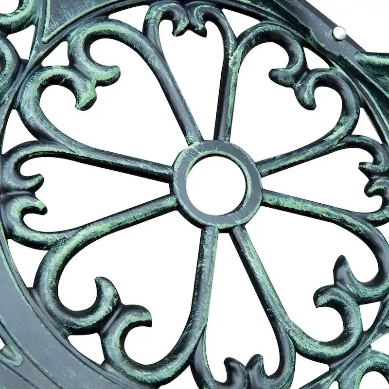 Outsunny Outdoor Bench Cast Aluminum Outdoor Furniture - As picture