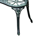 Outsunny Outdoor Bench Cast Aluminum Outdoor Furniture - As picture