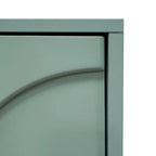 Cabinet Lacquered Cabinet with 4 Glass Doors Sideboard Buffet Server Cabinet Storage Cabinet, for Living Room, Mint Green