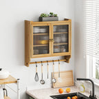 24.8 Glass Door Vintage Double Door Wall Cabinet