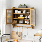 24.8 Glass Door Vintage Double Door Wall Cabinet