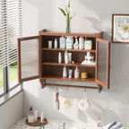 24.8 Glass Door Vintage Double Door Wall Cabinet