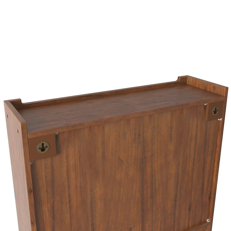 24.8 Glass Door Vintage Double Door Wall Cabinet