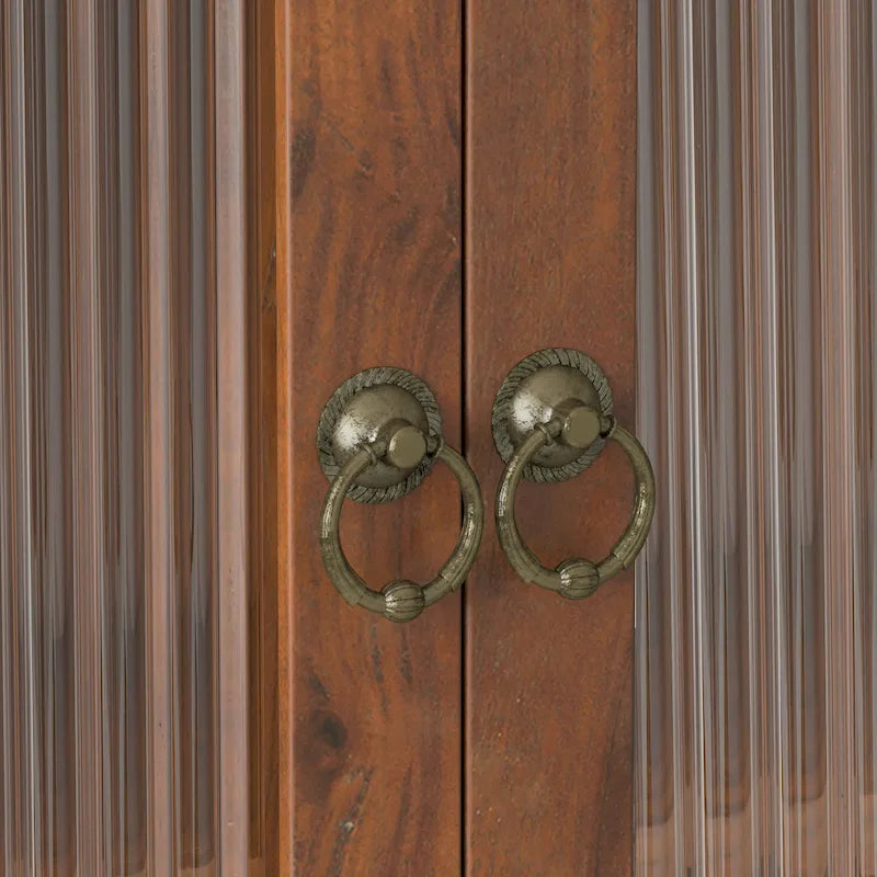 24.8 Glass Door Vintage Double Door Wall Cabinet