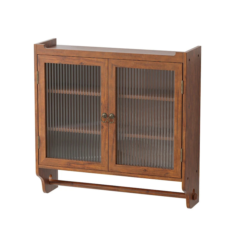24.8 Glass Door Vintage Double Door Wall Cabinet