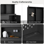 74  Freestanding Kitchen Pantry Cabinet Cupboard with 6 Doors,3 Shelves and 2 Drawer,Versatile Wardrobe & Kitchen Cabinet