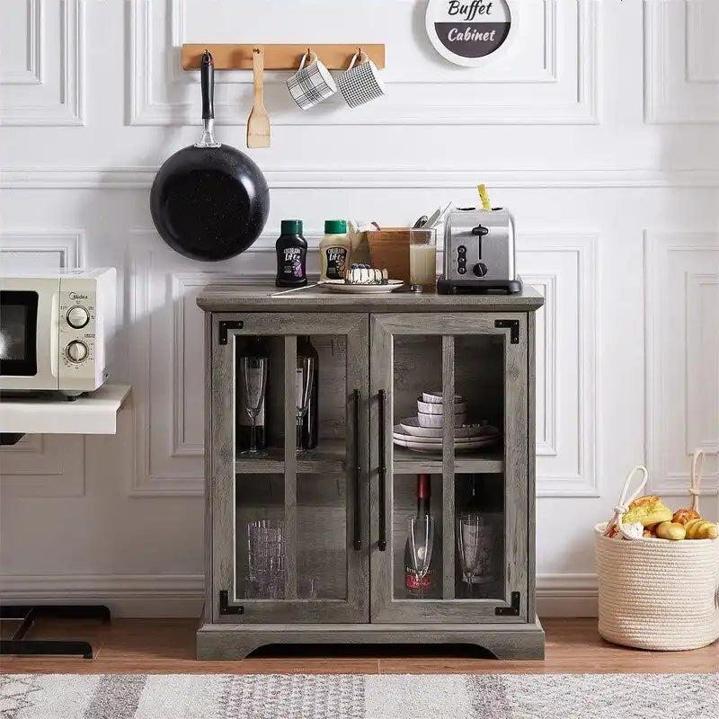 Coffee Bar Storage Cabinet - 16 D x 32 W x 32 H
