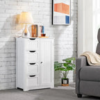 Yaheetech Floor Bathroom Cabinet Unit with 4 Drawers, Cupboard Storage
