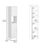 Linen Cabinet Albany, Four Interior Shelves, Light Oak Finish,High quality and durable