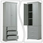 Minimalist Standard Freestanding Bathroom Tall Storage Cabinet with a Cabinet and 3 Drawers