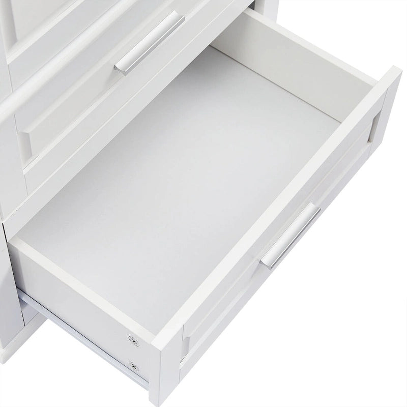 Tall Storage Cabinet with Two Drawers for Bathroom/Office - 24 x62.5