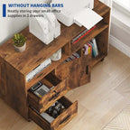 Moasis 2 Drawer Lateral Wood Filing Cabinet with Lock and Open Shelves for Home Office