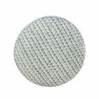 20  Blue Polyester Round Geometric Indoor Outdoor Pouf Ottoman