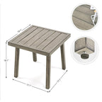 1-Piece Aluminum Outdoor Table with Hand-painted Frame