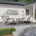 1-Piece Aluminum Outdoor Table with Hand-painted Frame