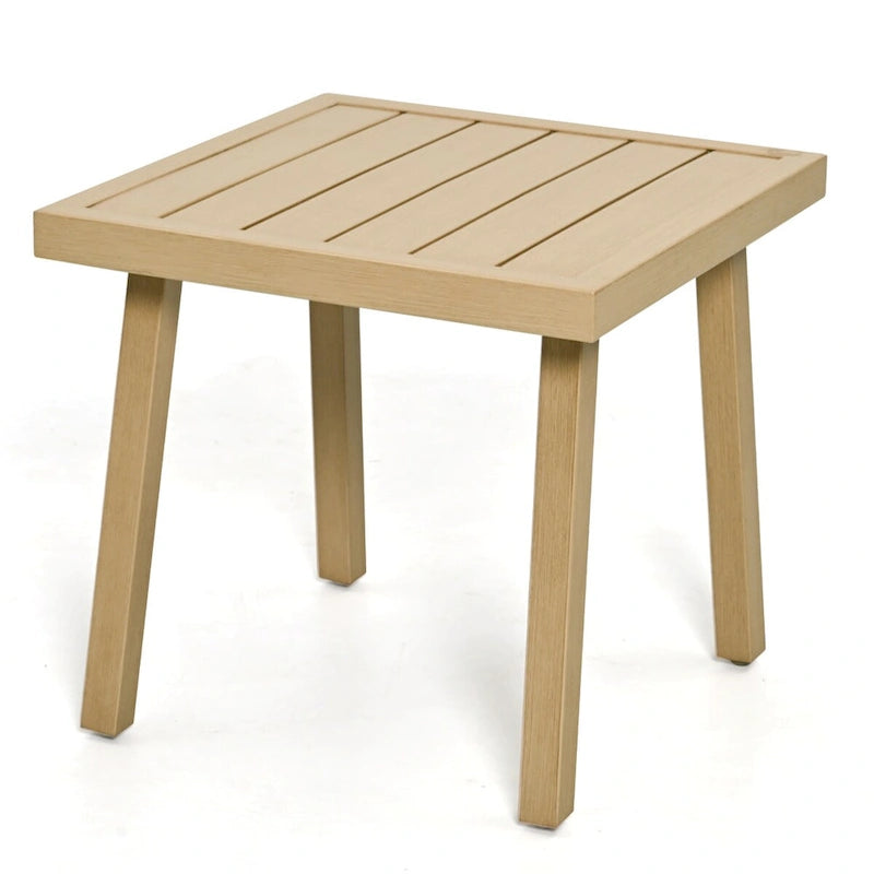 1-Piece Aluminum Outdoor Table with Hand-painted Frame