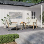 1-Piece Aluminum Outdoor Table with Hand-painted Frame