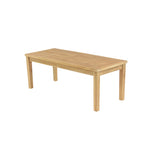 Teak Wood Arm Chair and Loveseat Outdoor Seating Set with Cushions and Coffee Table - Set of 4 Brown - Roche River Decor