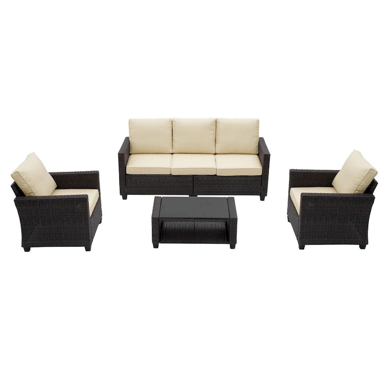 5 - Person Outdoor Seating Group with Cushions