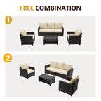 5 - Person Outdoor Seating Group with Cushions