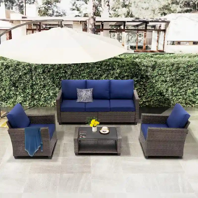 5 - Person Outdoor Seating Group with Cushions