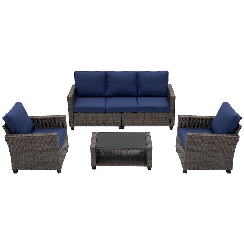 5 - Person Outdoor Seating Group with Cushions