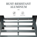 4 Pieces Aluminum Outdoor Patio Furniture Set, Modern Outdoor Sectional with Coffee Table & Cushion - 70.87 * 25.98 * 14.37