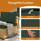 UPHA 2- Person Stylish Rattan Patio Conversation Seating Set with Cushions.