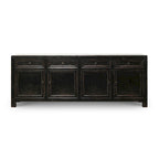 Four Drawers Sideboard Distressed Black 93x18x35H