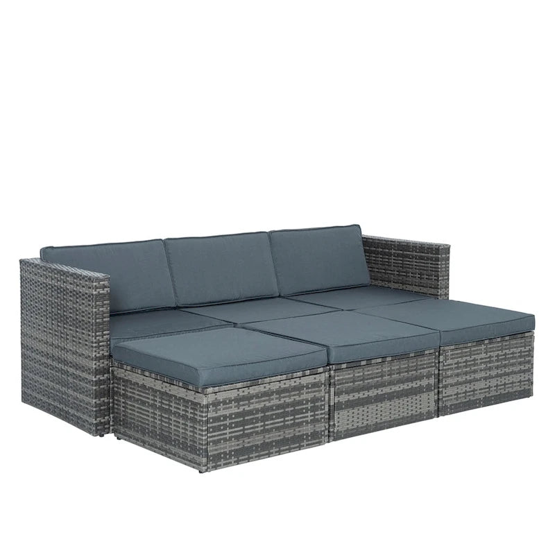 5 Set Wicker Furniture,Patio Furniture,Seasonal PE Wicker Furniture